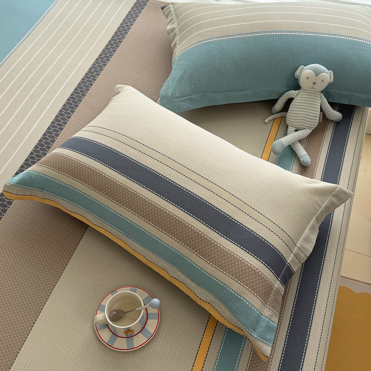 91家纺网 家纺一手货源 找家纺 壹贝家纺 2026新款全棉印花床笠系列 如果爱