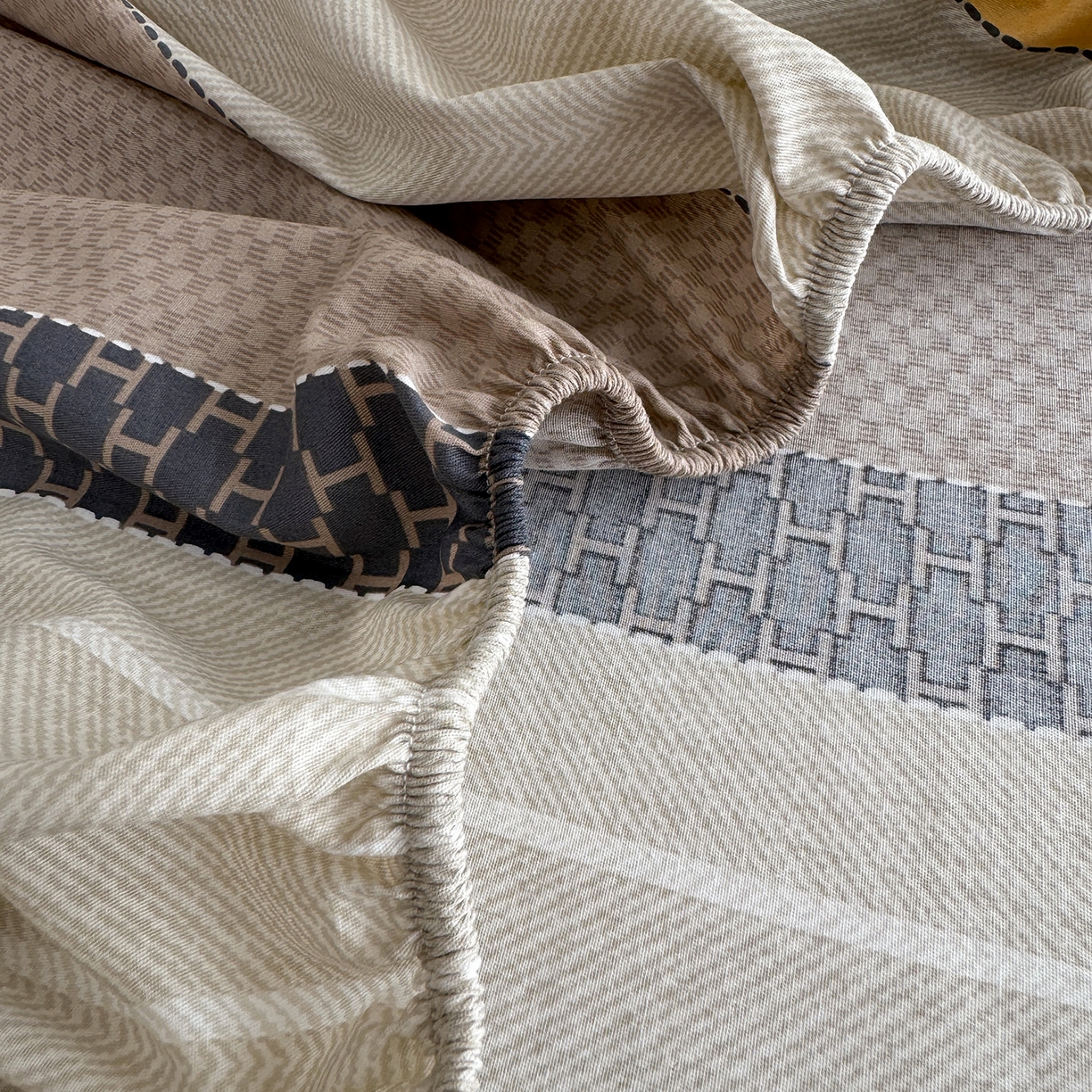 91家纺网 家纺一手货源 找家纺 壹贝家纺 2026新款全棉印花床笠系列 如果爱