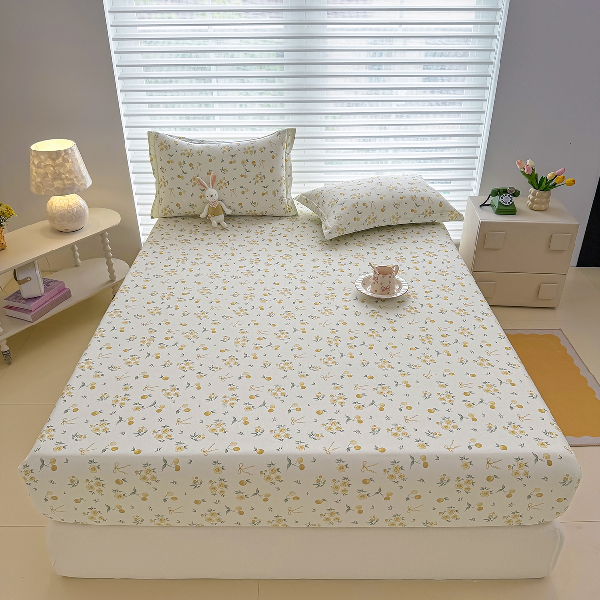 壹贝家纺 2026新款全棉印花床笠系列 如愿