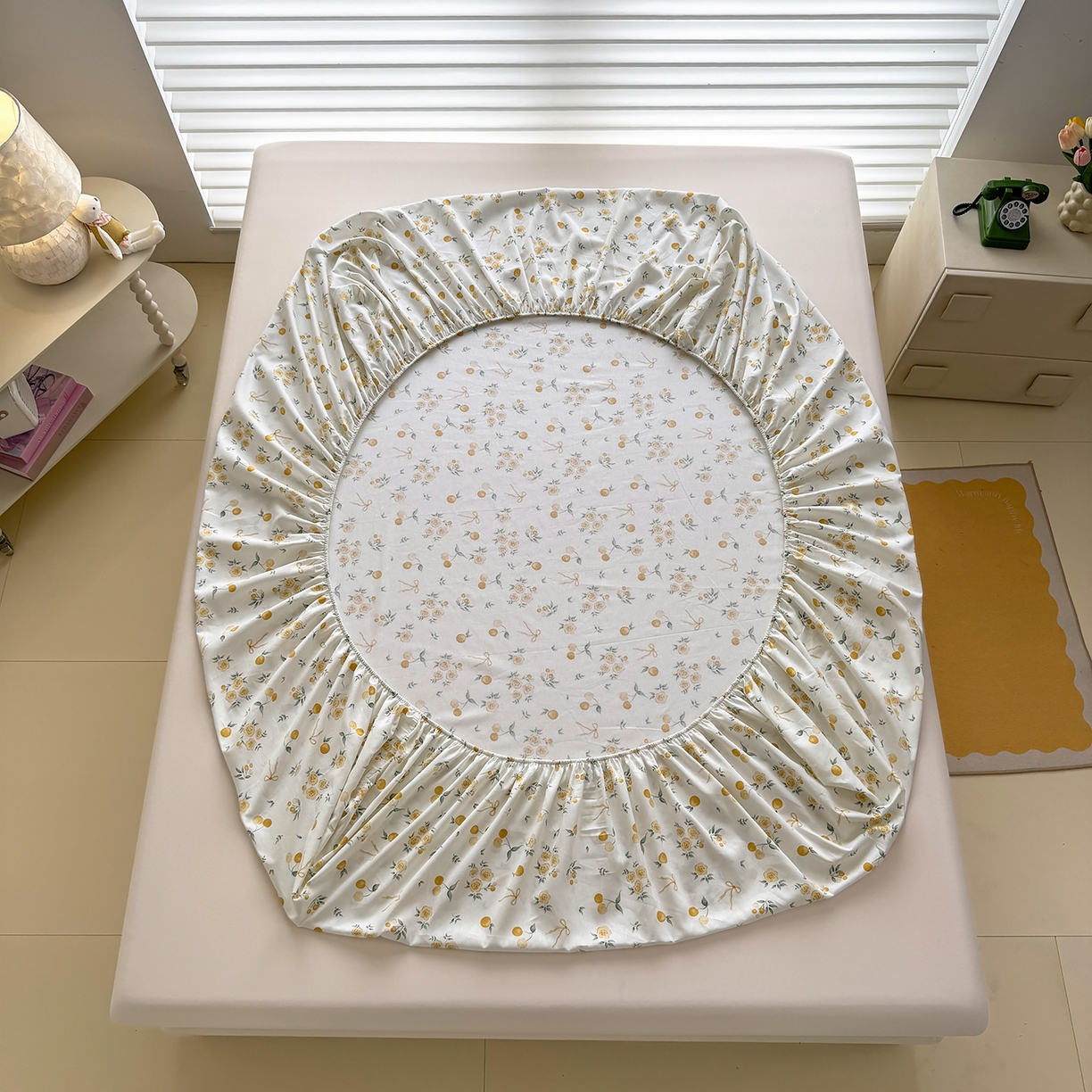 91家纺网 家纺一手货源 找家纺 壹贝家纺 2026新款全棉印花床笠系列 如愿