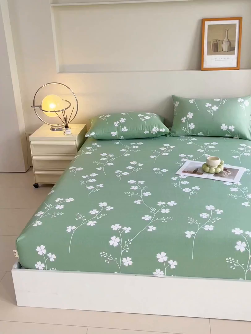 91家纺网 家纺一手货源 找家纺 金鑫汇家纺 2026新款全棉老粗布单品床笠系列 优雅田园