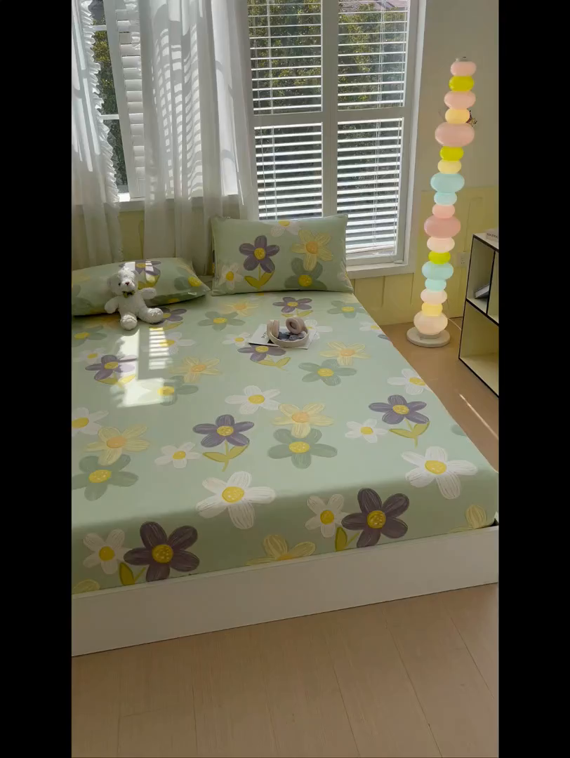 91家纺网 家纺一手货源 找家纺 金鑫汇家纺 2026新款全棉老粗布单品床笠系列 五彩缤纷