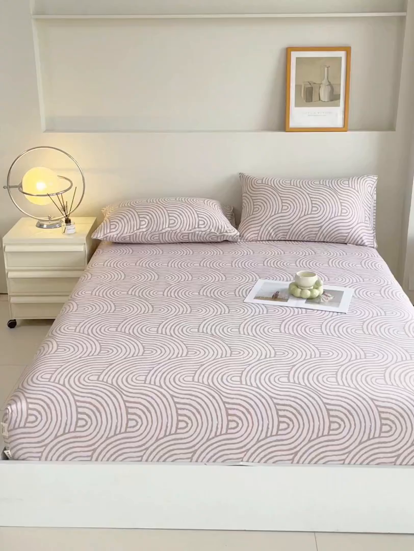 91家纺网 家纺一手货源 找家纺 金鑫汇家纺 2026新款全棉老粗布单品床笠系列 木轮世界