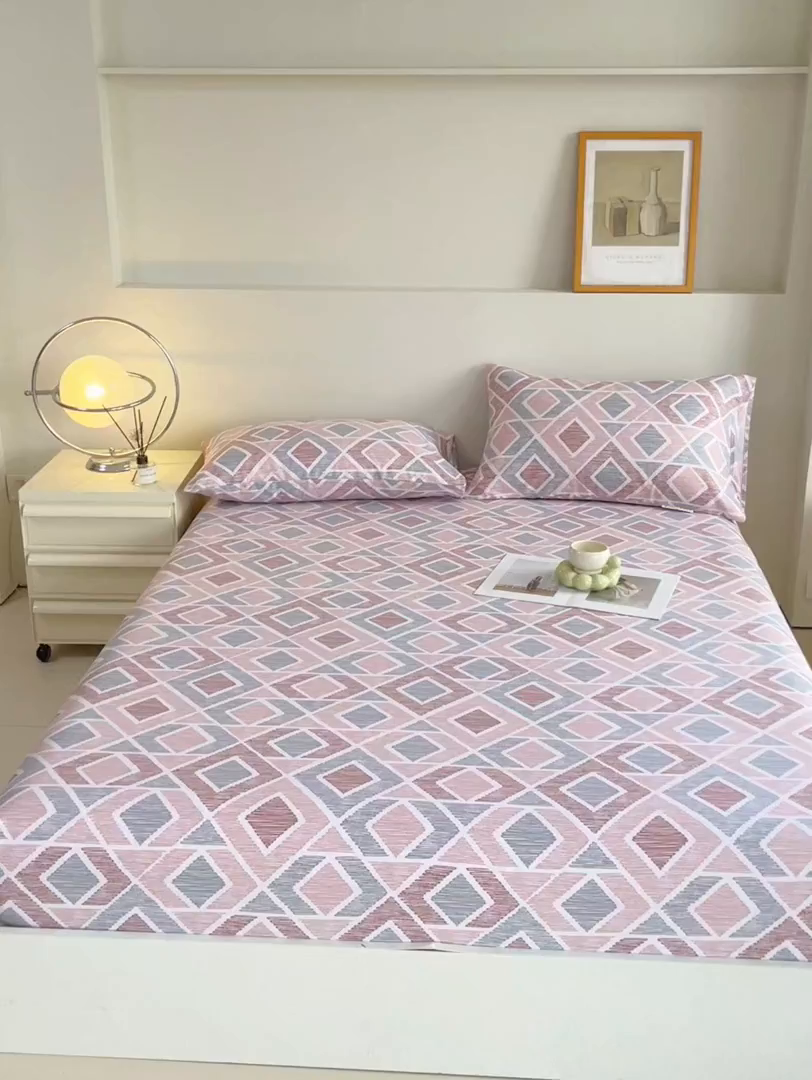 91家纺网 家纺一手货源 找家纺 金鑫汇家纺 2026新款全棉老粗布单品床笠系列 平行空间