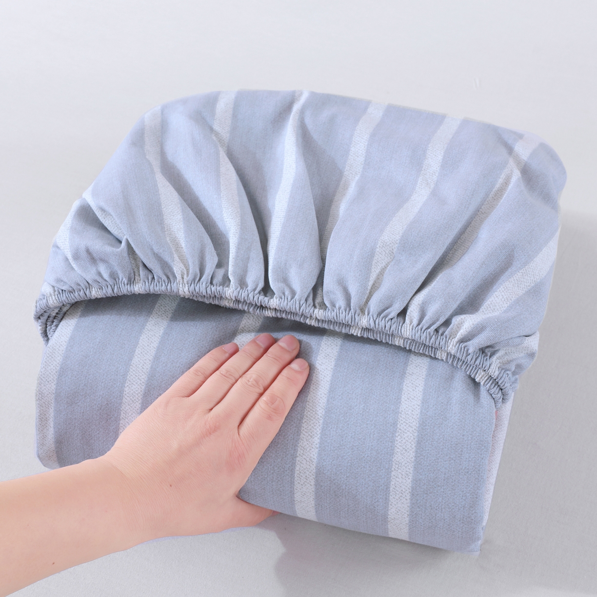 金鑫汇家纺 2026新款全棉老粗布单品床笠系列 朴素条纹