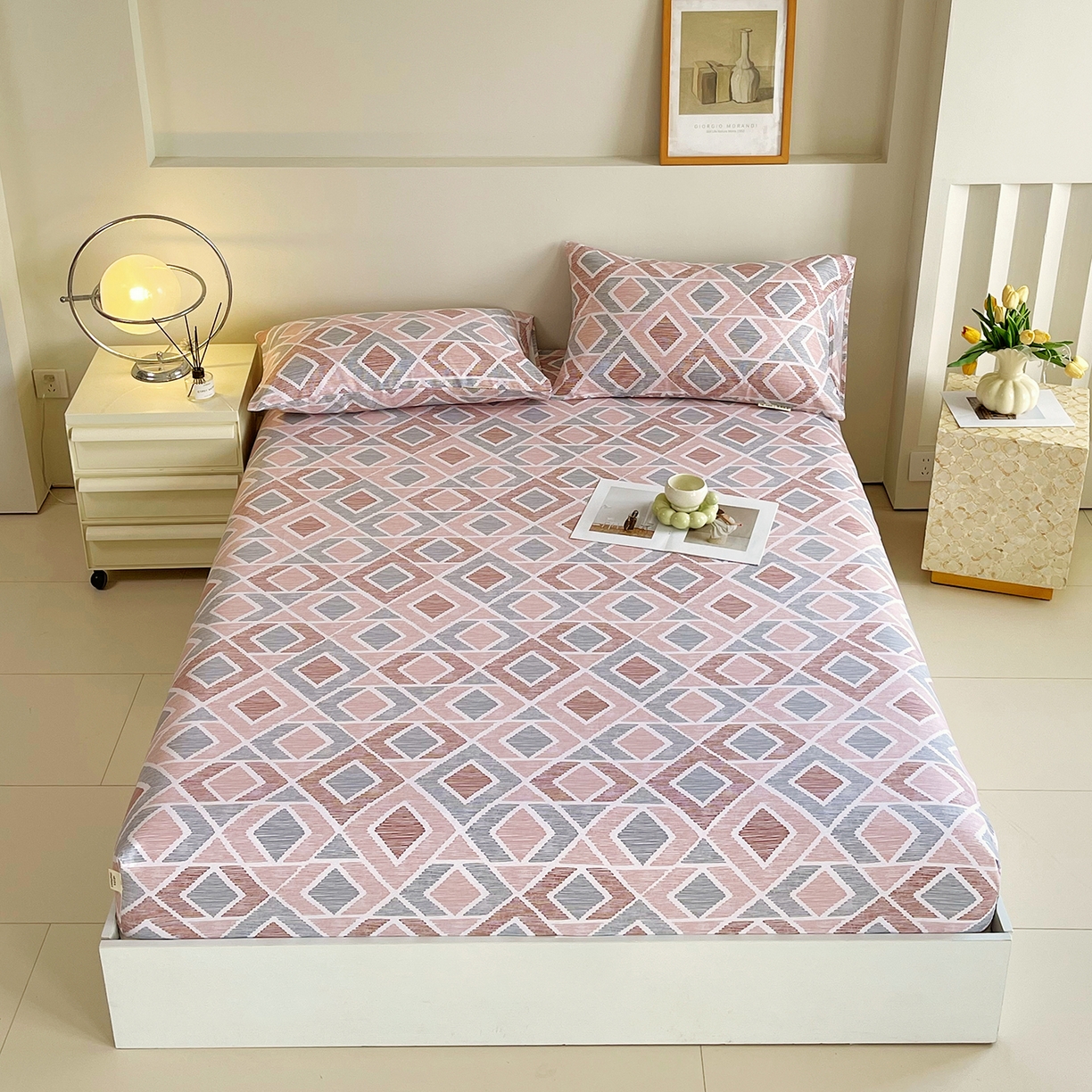 91家纺网 家纺一手货源 找家纺 金鑫汇家纺 2026新款全棉老粗布单品床笠系列 平行空间