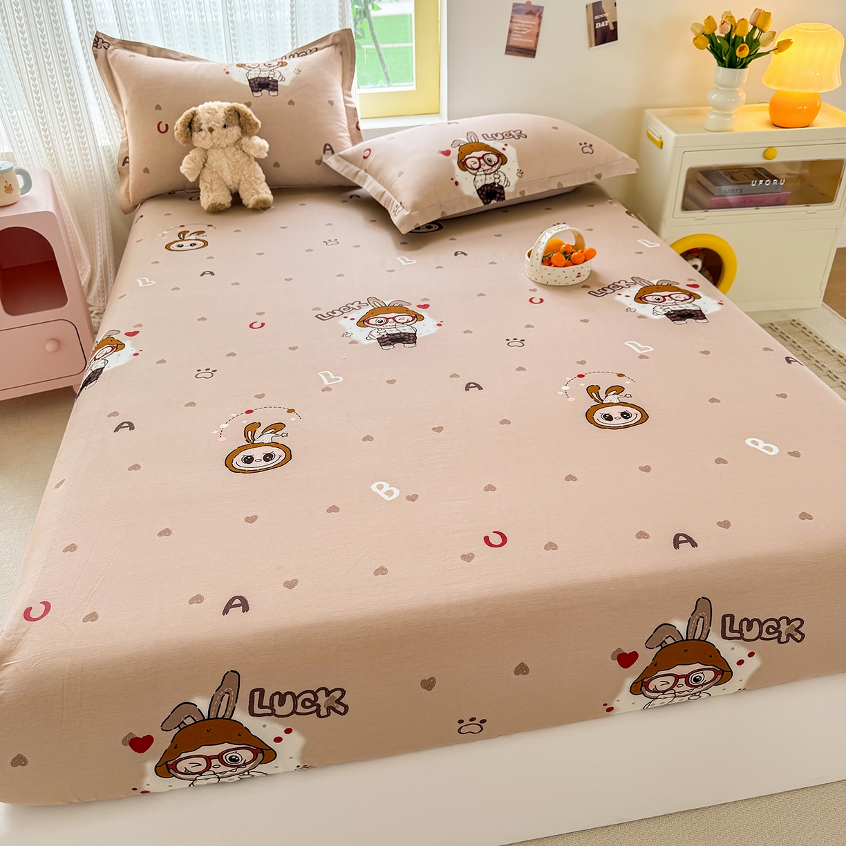 91家纺网 家纺一手货源 找家纺 壹贝家纺 2026新款全棉印花床笠系列 小布