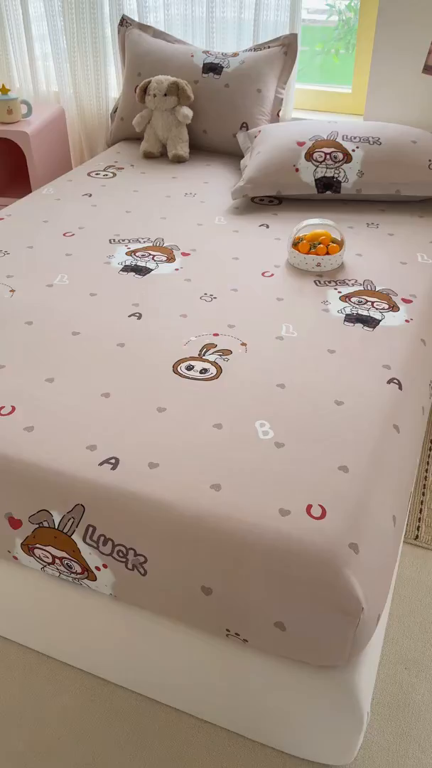 91家纺网 家纺一手货源 找家纺 壹贝家纺 2026新款全棉印花床笠系列 小布