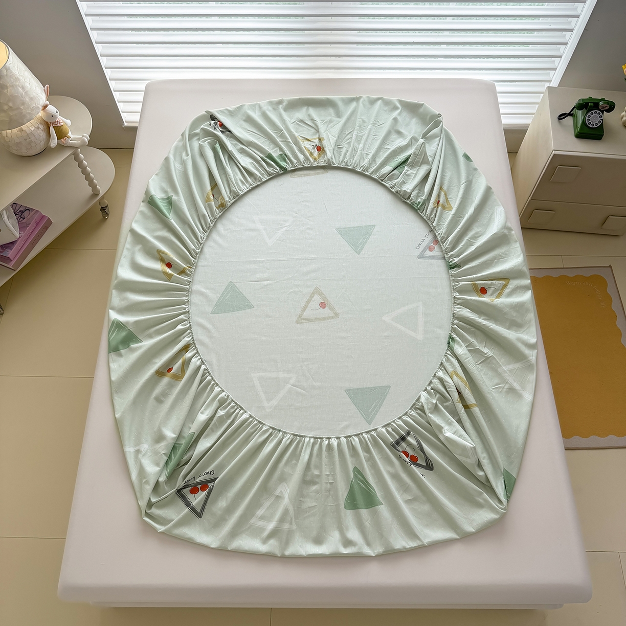 91家纺网 家纺一手货源 找家纺 壹贝家纺 2026新款全棉印花床笠系列 小可布丁