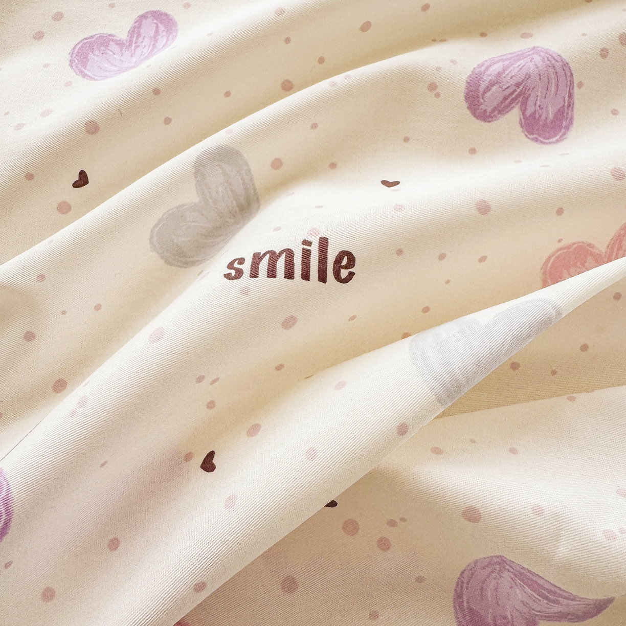 91家纺网 家纺一手货源 找家纺 壹贝家纺 2026新款全棉印花床笠系列 心相印