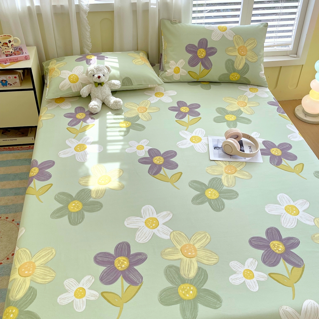 91家纺网 家纺一手货源 找家纺 金鑫汇家纺 2026新款全棉老粗布单品床单系列 五彩缤纷