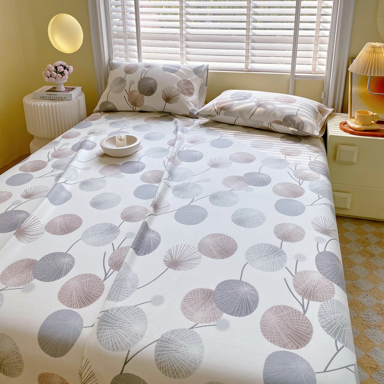 91家纺网 家纺一手货源 找家纺 金鑫汇家纺 2026新款全棉老粗布单品床单系列 漫生活