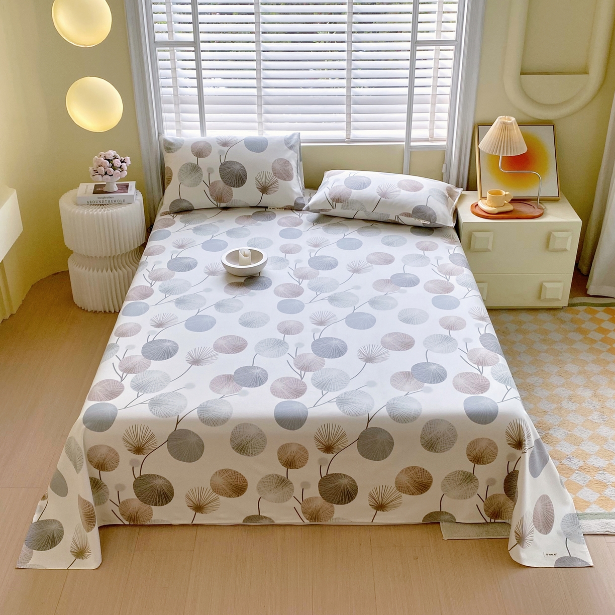 91家纺网 家纺一手货源 找家纺 金鑫汇家纺 2026新款全棉老粗布单品床单系列 漫生活