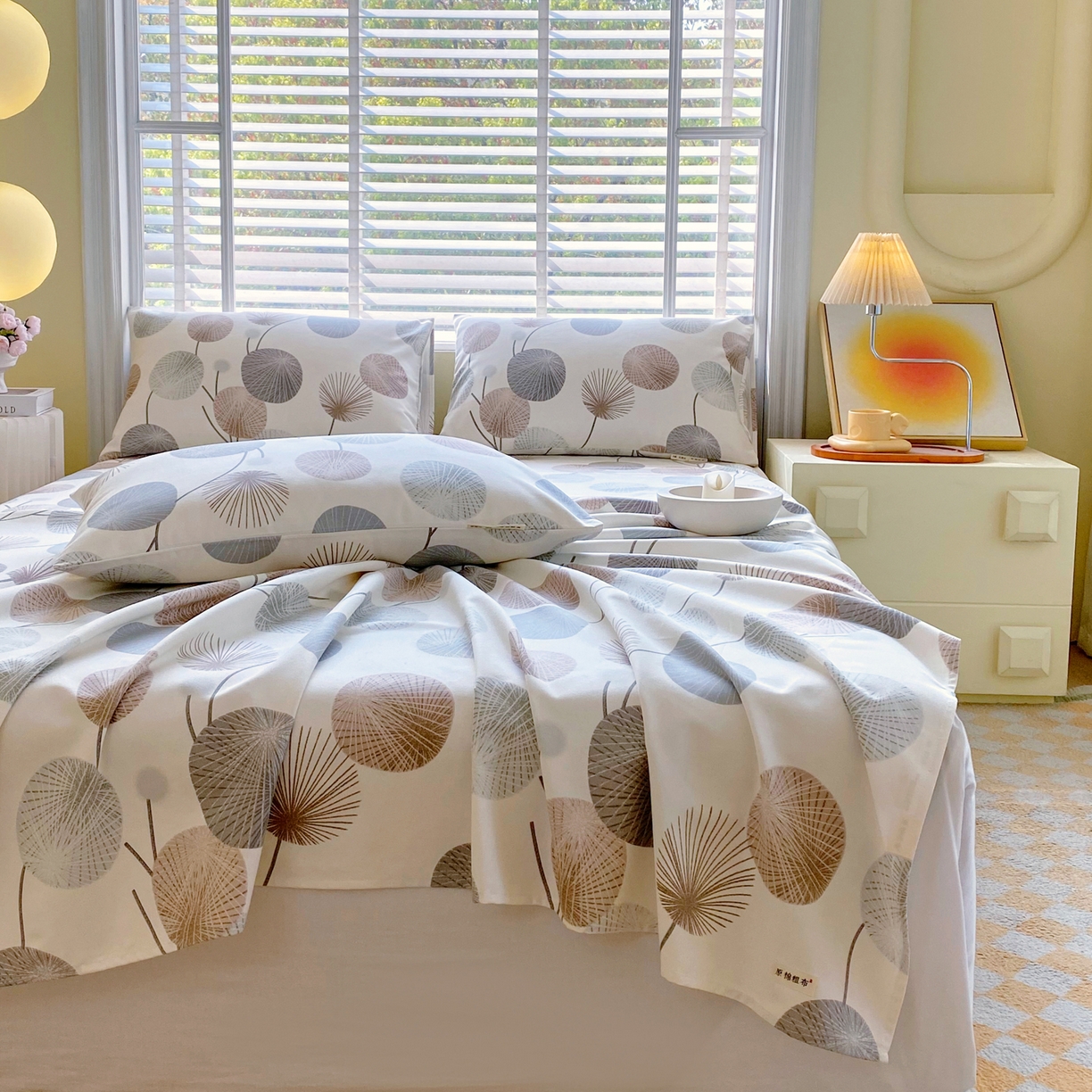 91家纺网 家纺一手货源 找家纺 金鑫汇家纺 2026新款全棉老粗布单品床单系列 漫生活