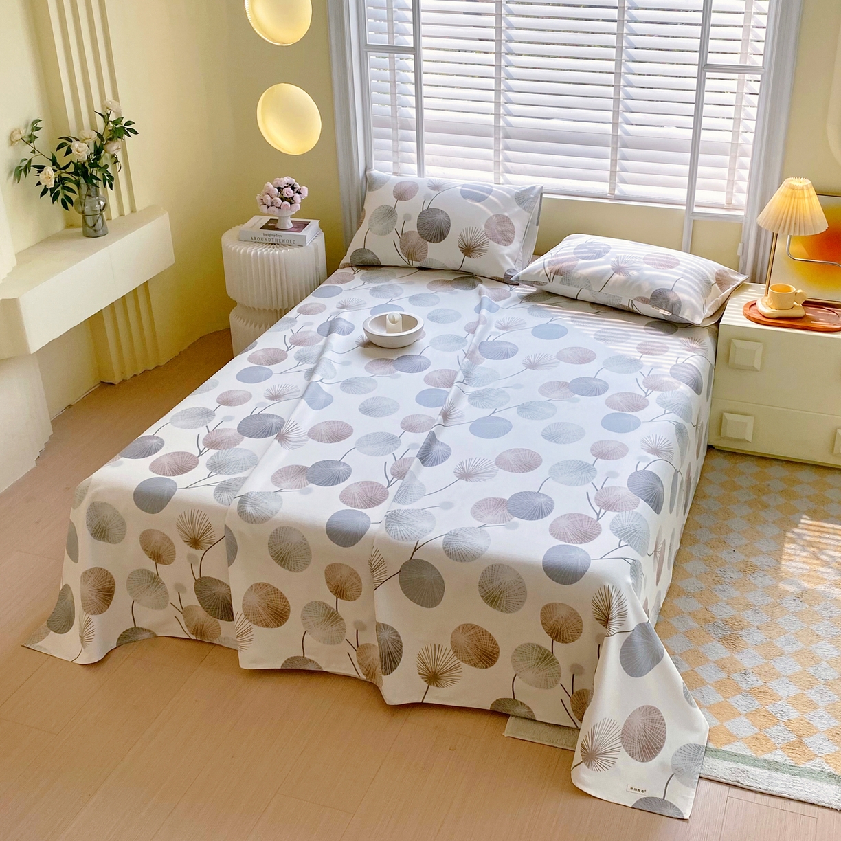 91家纺网 家纺一手货源 找家纺 金鑫汇家纺 2026新款全棉老粗布单品床单系列 漫生活