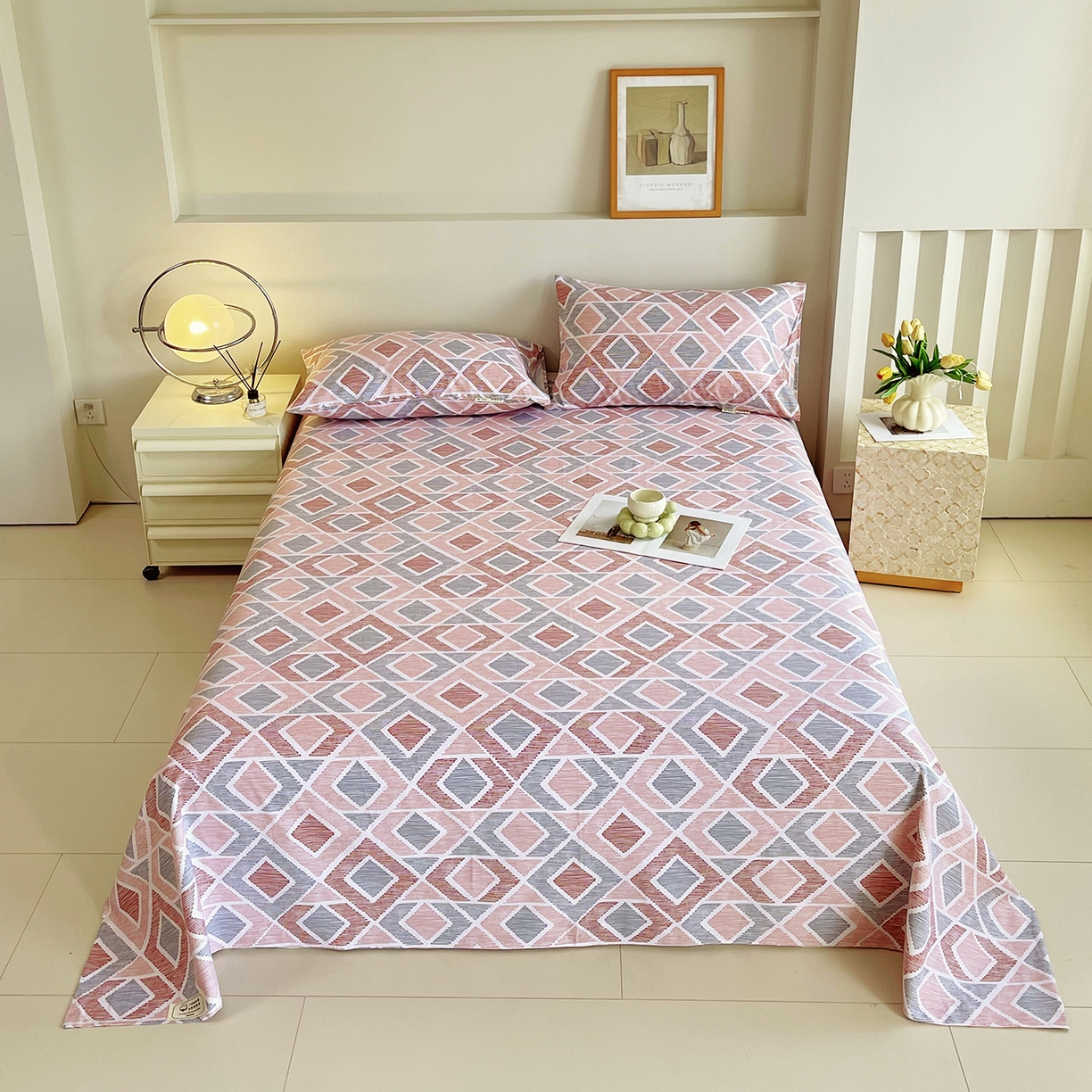 91家纺网 家纺一手货源 找家纺 金鑫汇家纺 2026新款全棉老粗布单品床单系列 平行空间