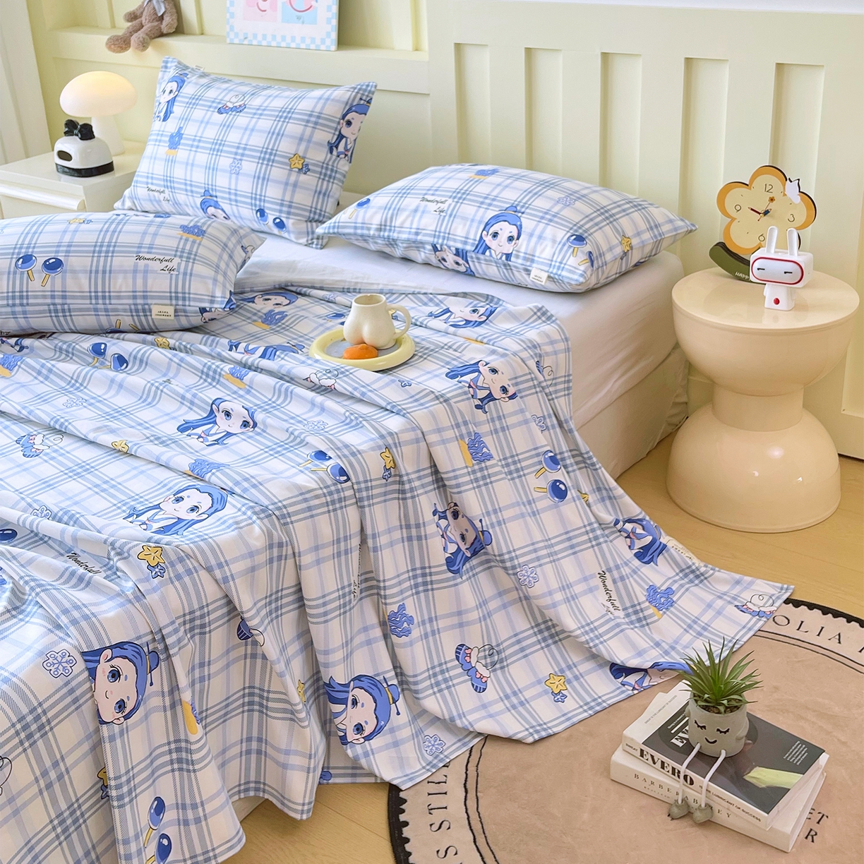 91家纺网 家纺一手货源 找家纺 金鑫汇家纺 2026新款全棉老粗布单品床单系列 谦逊敖丙