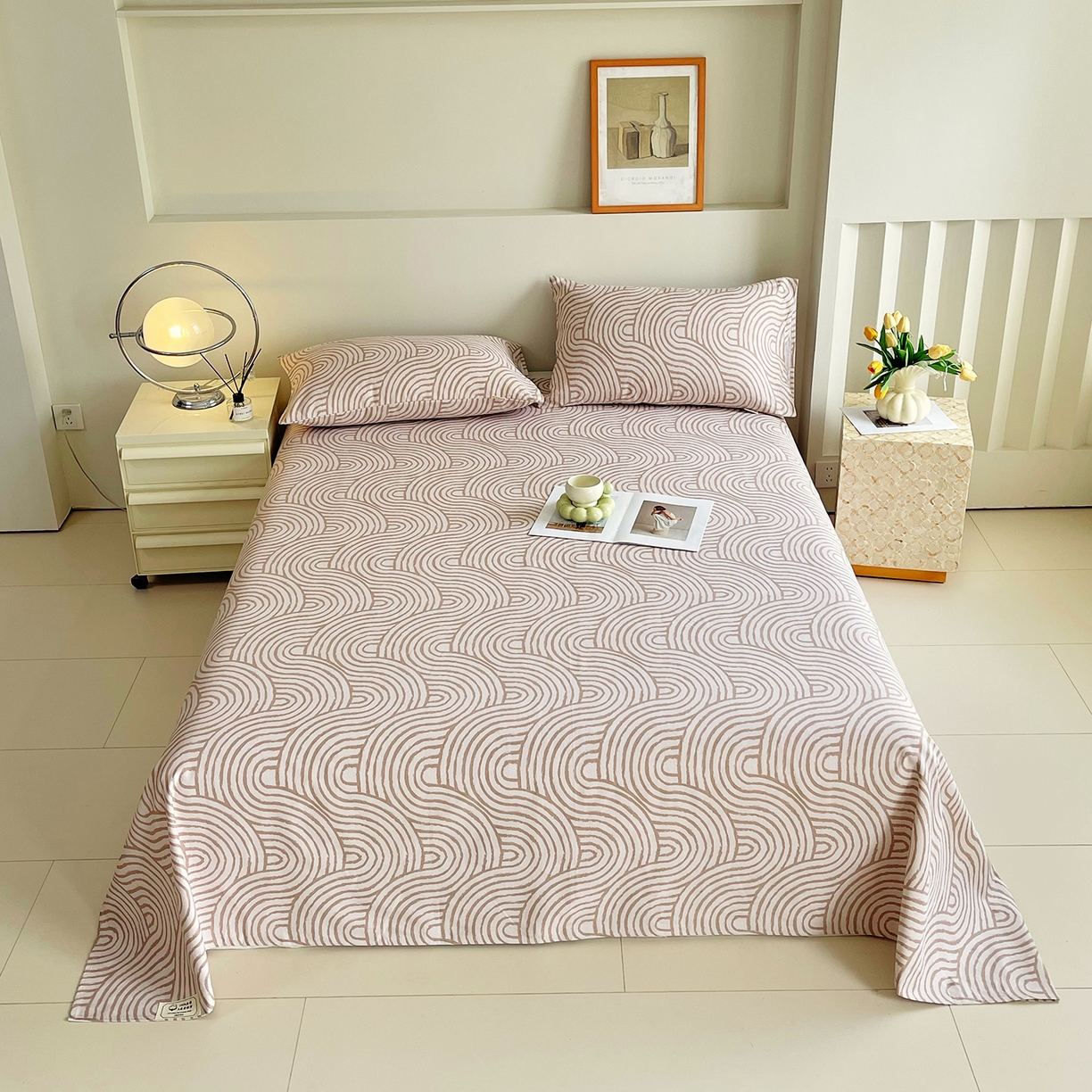 91家纺网 家纺一手货源 找家纺 金鑫汇家纺 2026新款全棉老粗布单品床单系列 木轮世界