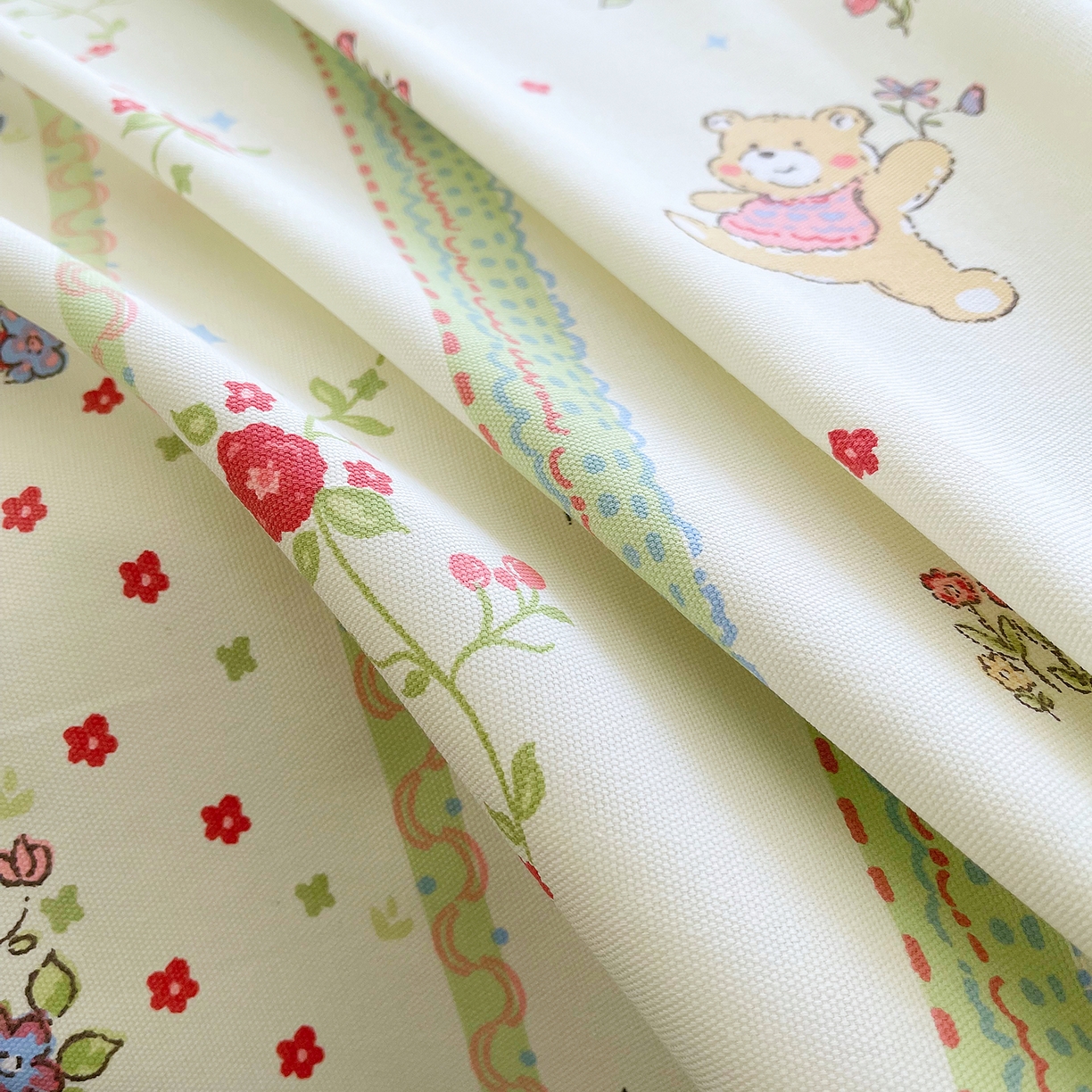 91家纺网 家纺一手货源 找家纺 金鑫汇家纺 2026新款全棉老粗布单品床单系列 快乐萌兔-绿