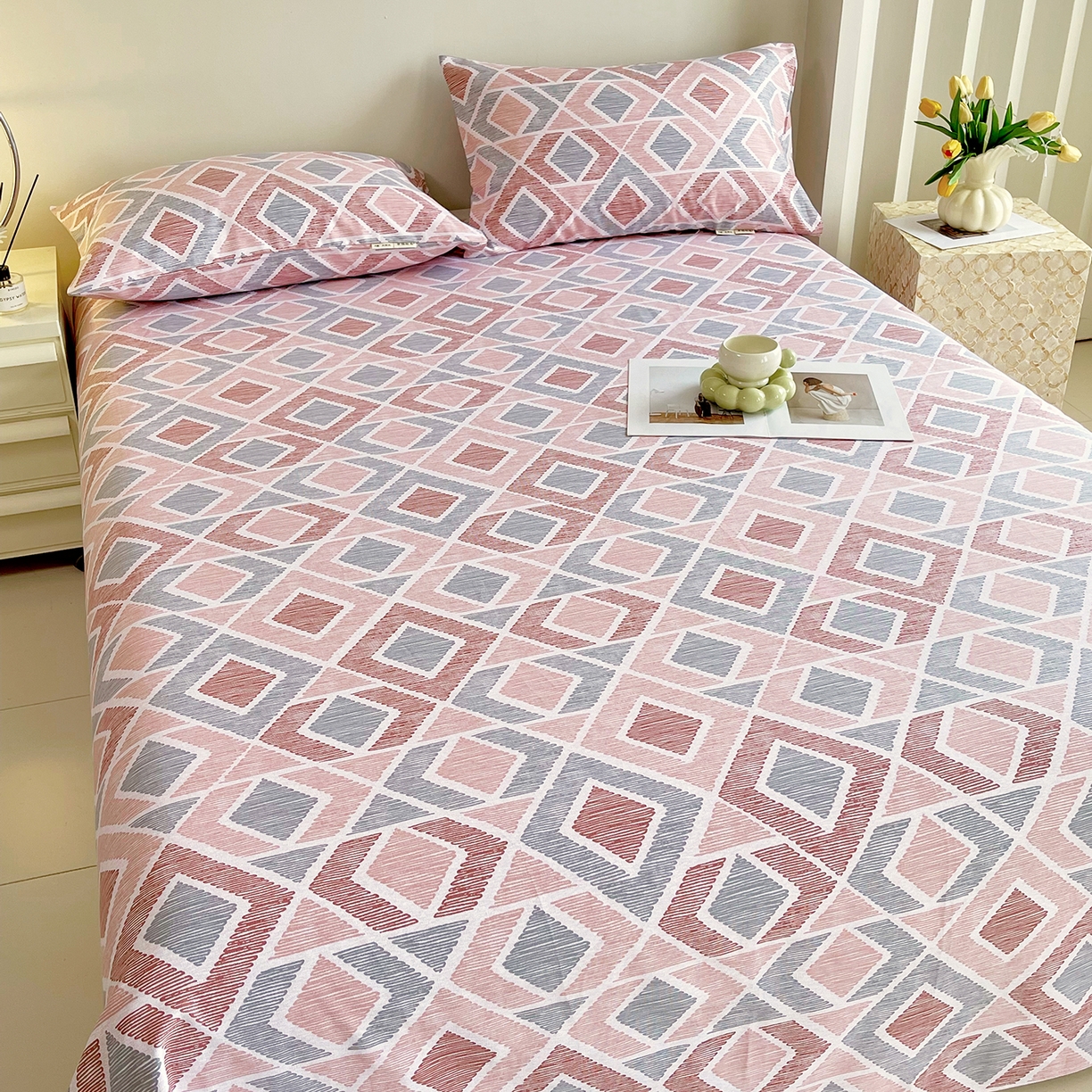 91家纺网 家纺一手货源 找家纺 金鑫汇家纺 2026新款全棉老粗布单品床单系列 平行空间