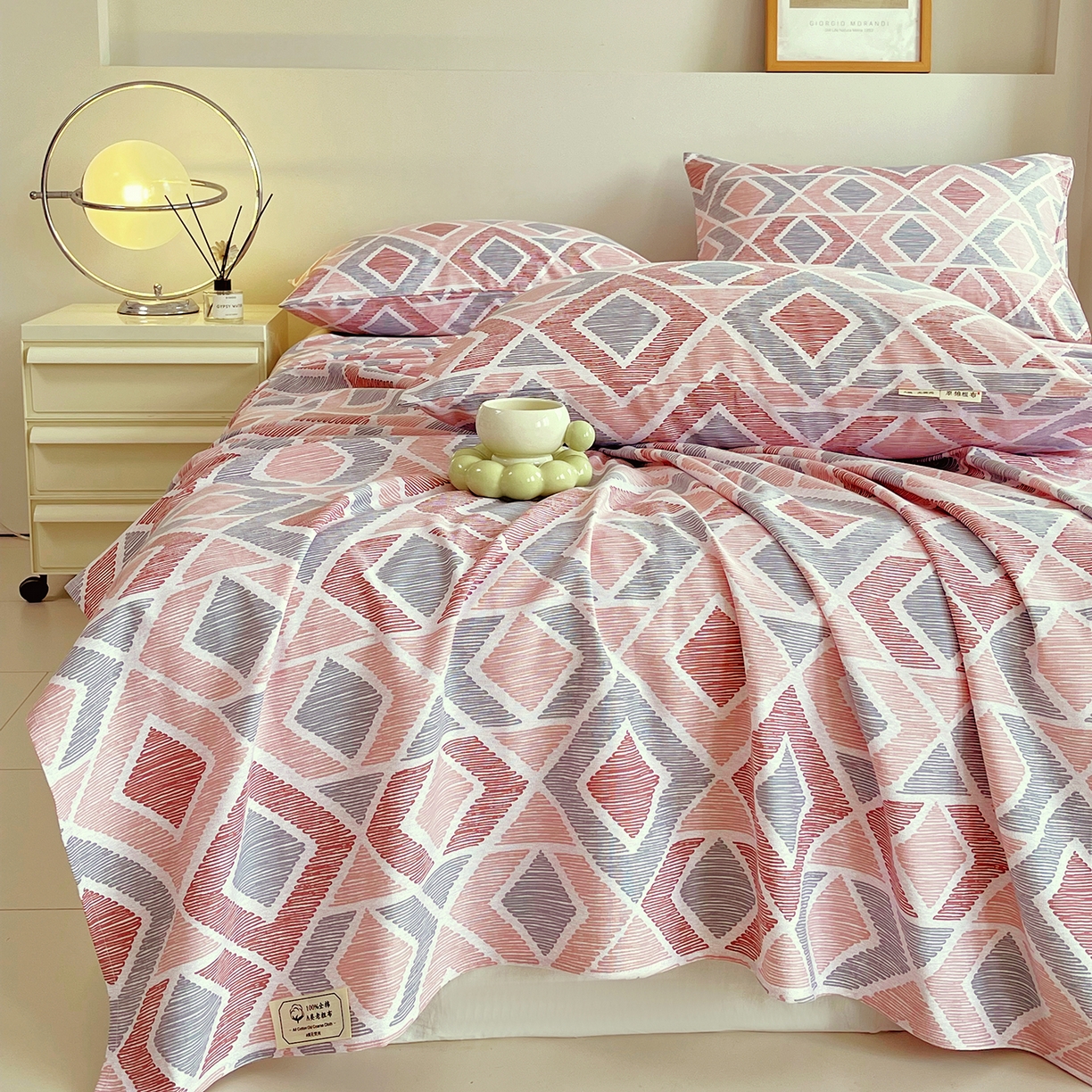 91家纺网 家纺一手货源 找家纺 金鑫汇家纺 2026新款全棉老粗布单品床单系列 平行空间