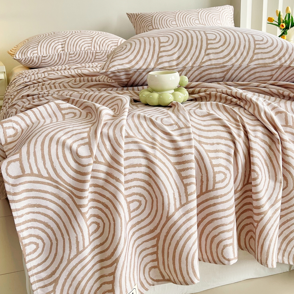 91家纺网 家纺一手货源 找家纺 金鑫汇家纺 2026新款全棉老粗布单品床单系列 木轮世界