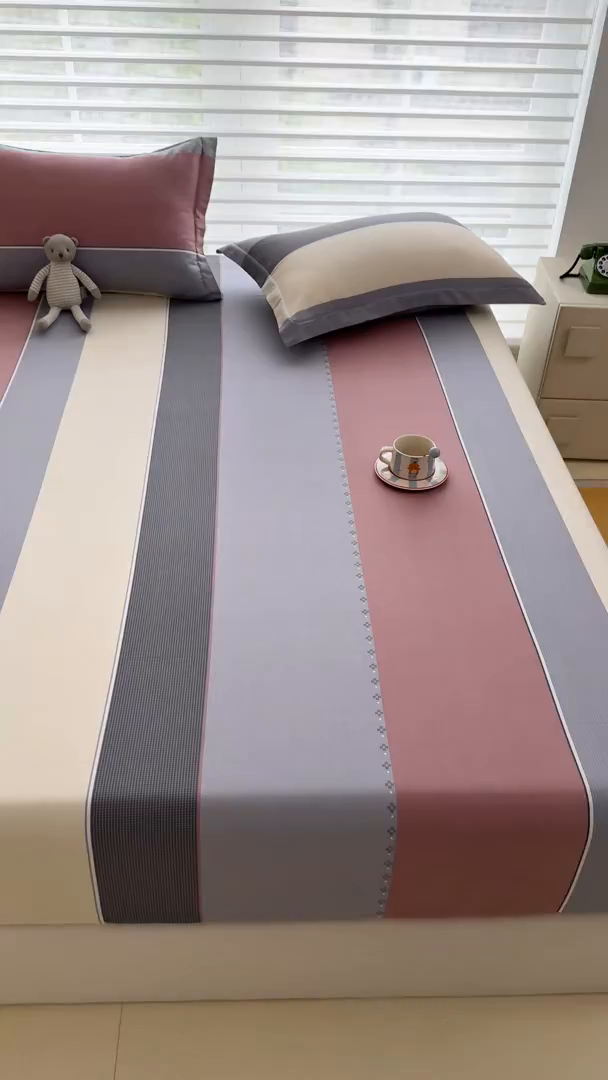 91家纺网 家纺一手货源 找家纺 壹贝家纺 2026新款全棉印花床笠系列 致青春