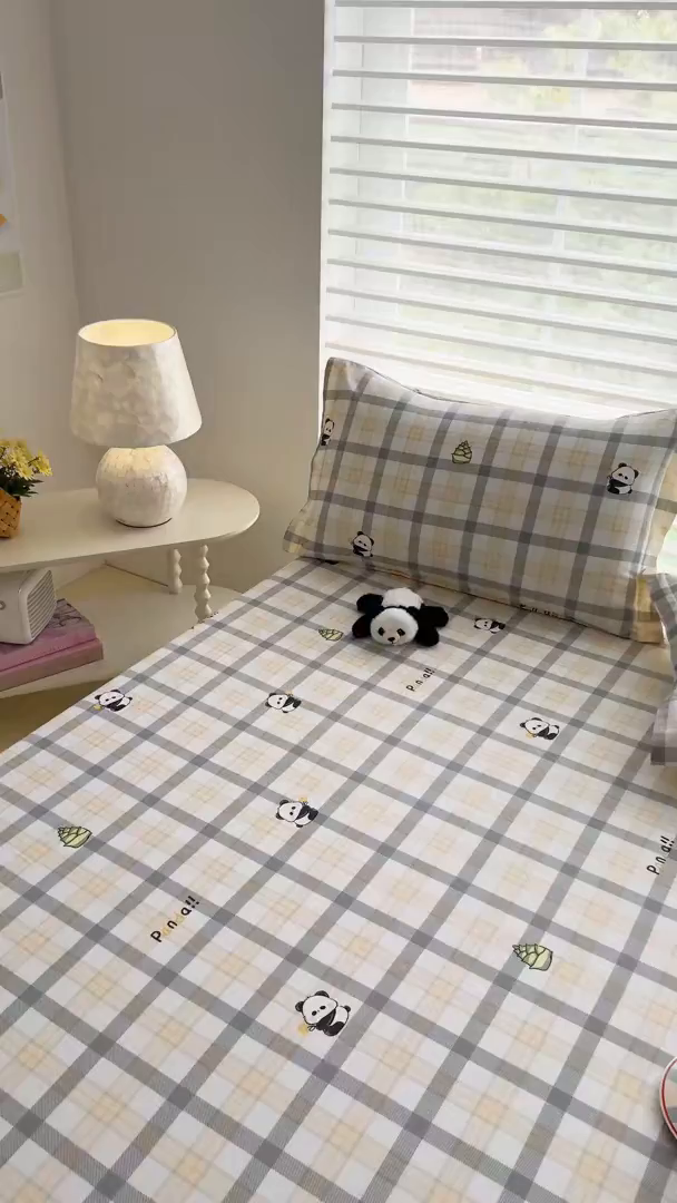 91家纺网 家纺一手货源 找家纺 壹贝家纺 2026新款全棉印花床笠系列 竹林物语