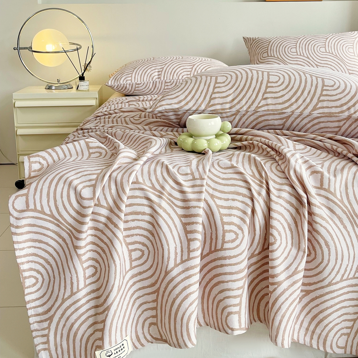 91家纺网 家纺一手货源 找家纺 金鑫汇家纺 2026新款全棉老粗布单品床单系列 木轮世界