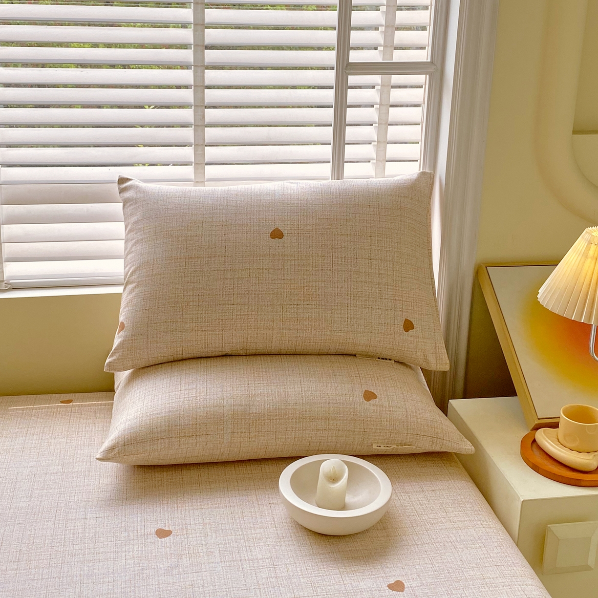 91家纺网 家纺一手货源 找家纺 金鑫汇家纺 2026新款全棉老粗布单品床单系列 心之恋