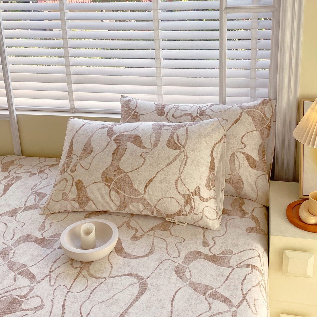 91家纺网 家纺一手货源 找家纺 金鑫汇家纺 2026新款全棉老粗布单品床单系列 米亚黄