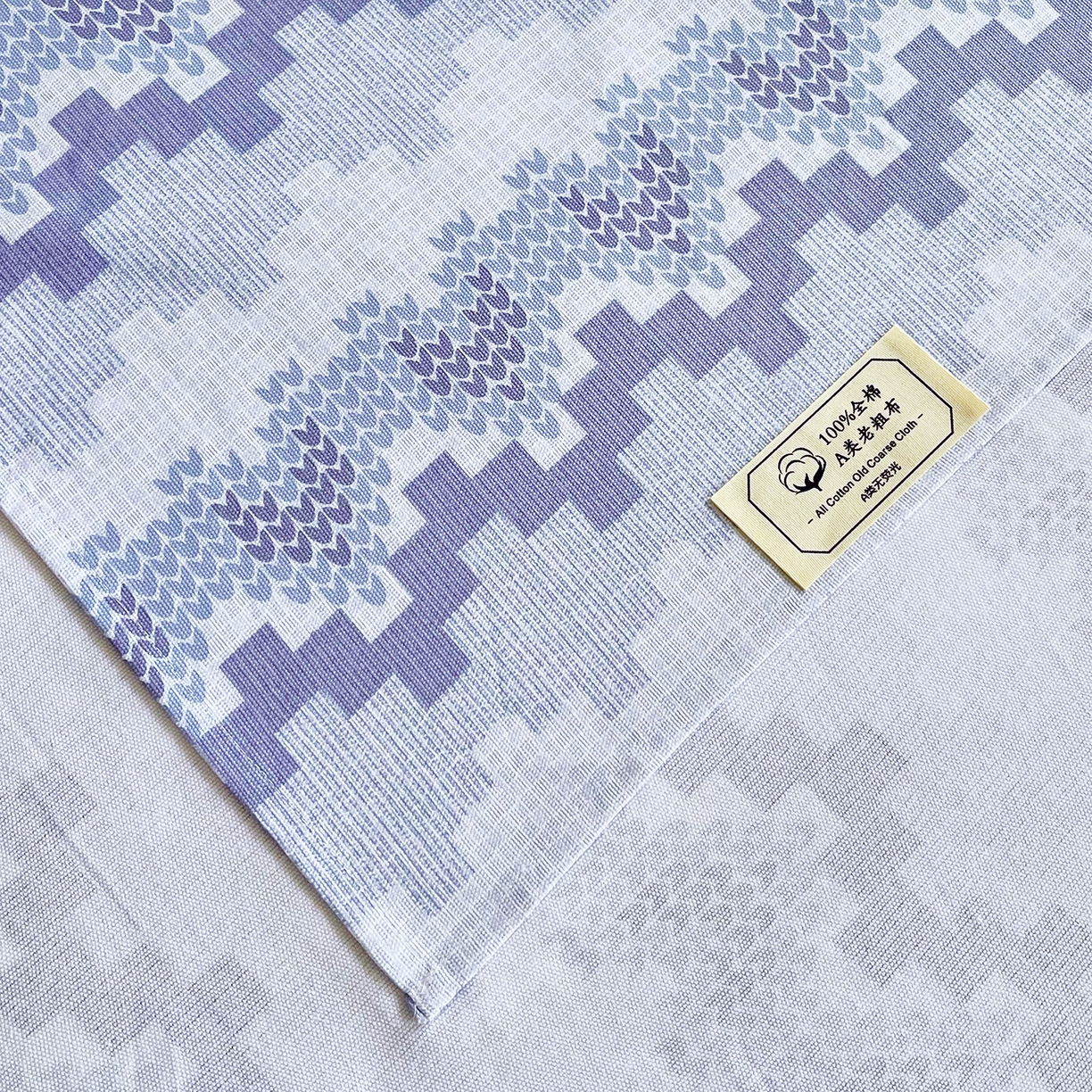 91家纺网 家纺一手货源 找家纺 金鑫汇家纺 2026新款全棉老粗布单品床单系列 燕南飞-蓝