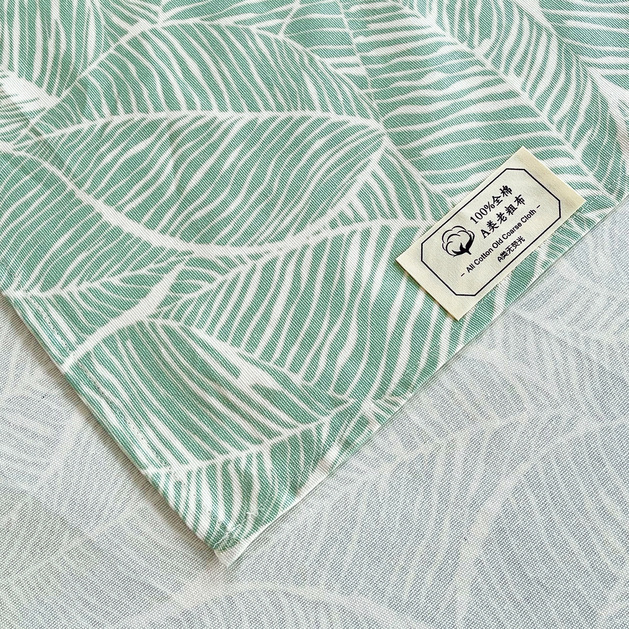 91家纺网 家纺一手货源 找家纺 金鑫汇家纺 2026新款全棉老粗布单品床单系列 绿色心情