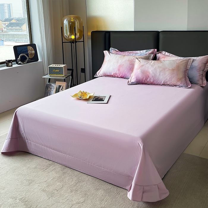 91家纺网 家纺一手货源 找家纺 帛美家纺 2026新款天丝棉提花四件套 诺拉