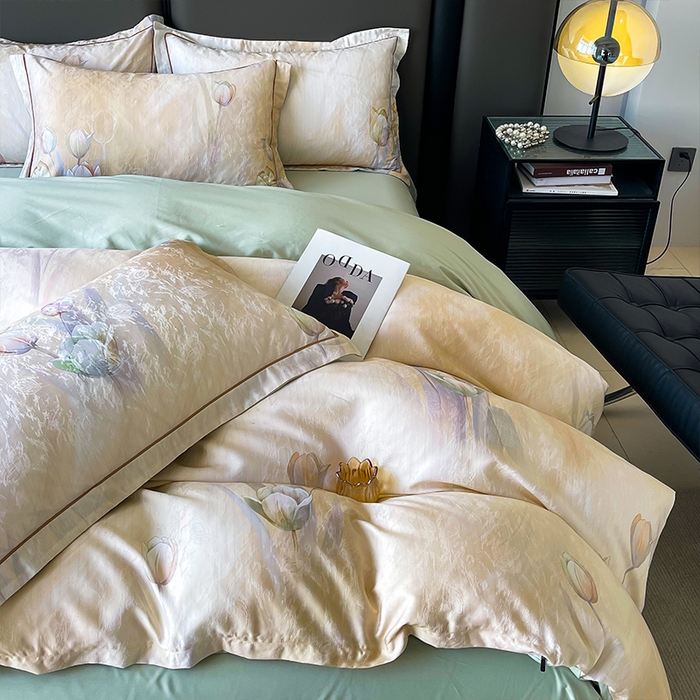 91家纺网 家纺一手货源 找家纺 （总）帛美家纺 2026新款天丝棉提花四件套