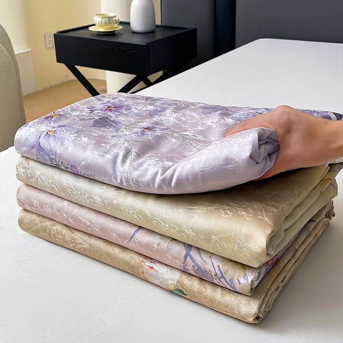 91家纺网 家纺一手货源 找家纺 帛美家纺 2026新款天丝棉提花四件套 组合