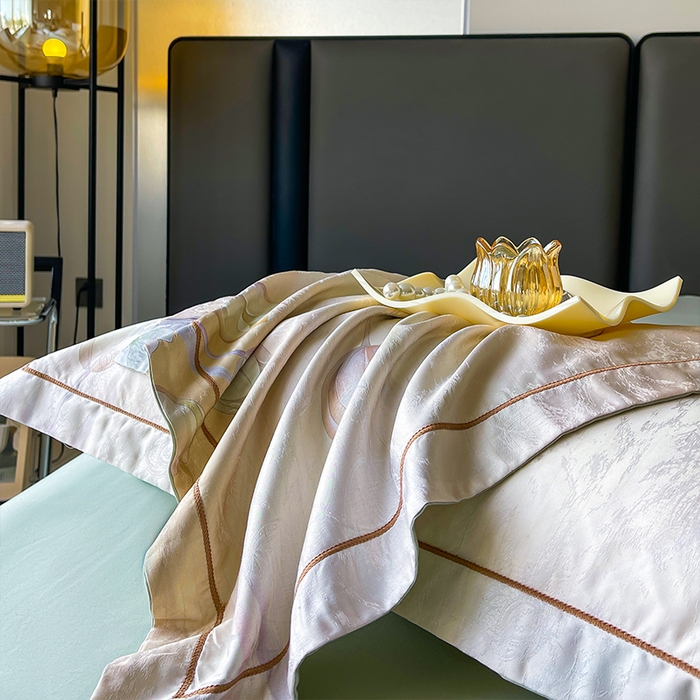 91家纺网 家纺一手货源 找家纺 （总）帛美家纺 2026新款天丝棉提花四件套