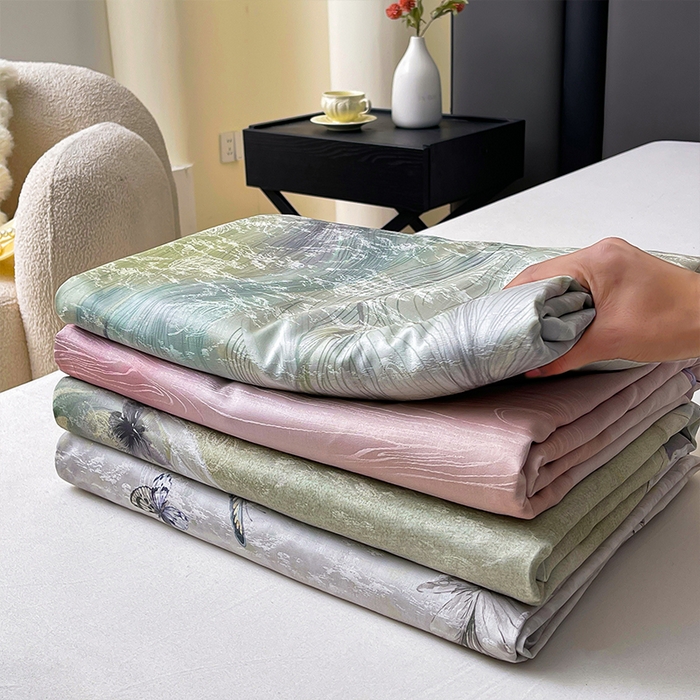 91家纺网 家纺一手货源 找家纺 帛美家纺 2026新款天丝棉提花四件套 组合