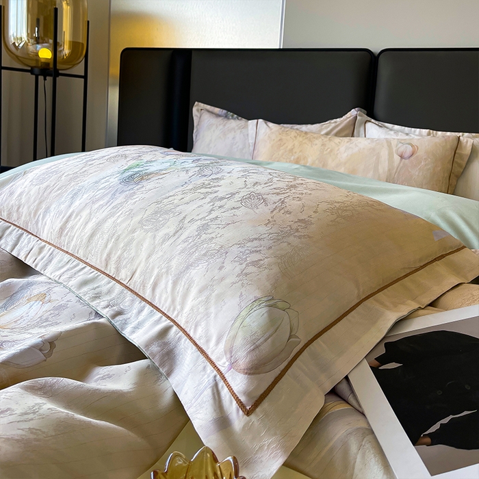 91家纺网 家纺一手货源 找家纺 （总）帛美家纺 2026新款天丝棉提花四件套