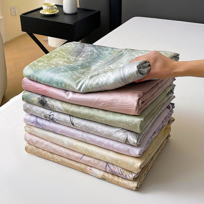 91家纺网 家纺一手货源 找家纺 帛美家纺 2026新款天丝棉提花四件套 组合