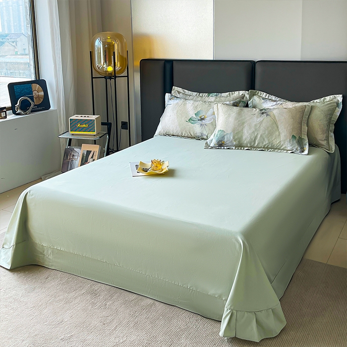 91家纺网 家纺一手货源 找家纺 帛美家纺 2026新款天丝棉提花四件套 遇见