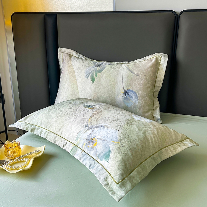 91家纺网 家纺一手货源 找家纺 帛美家纺 2026新款天丝棉提花四件套 遇见