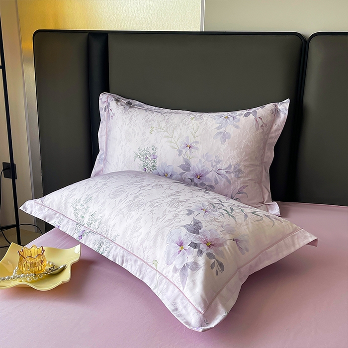 91家纺网 家纺一手货源 找家纺 帛美家纺 2026新款天丝棉提花四件套 花雅