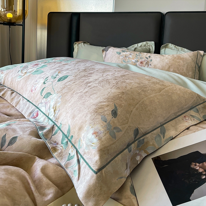 91家纺网 家纺一手货源 找家纺 帛美家纺 2026新款天丝棉提花四件套 梦雅