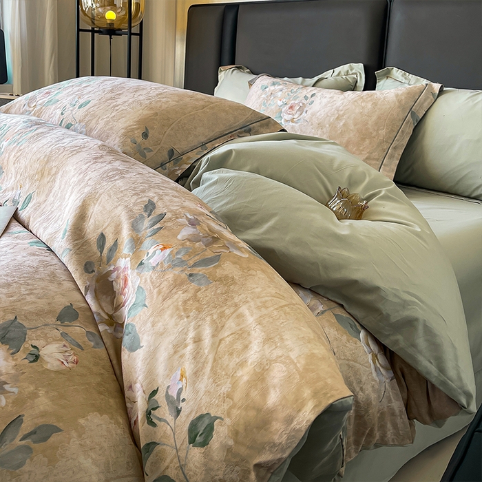 91家纺网 家纺一手货源 找家纺 帛美家纺 2026新款天丝棉提花四件套 梦雅