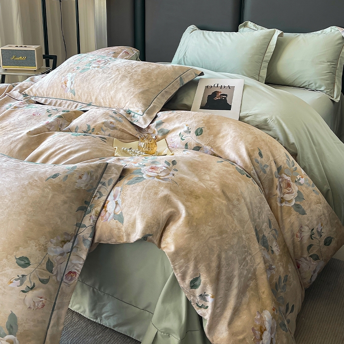 91家纺网 家纺一手货源 找家纺 帛美家纺 2026新款天丝棉提花四件套 梦雅