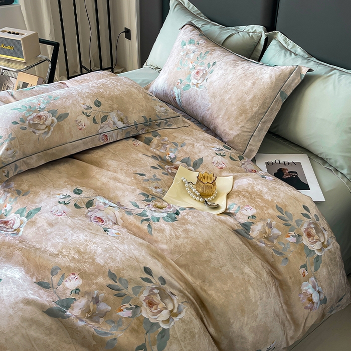 帛美家纺 2026新款天丝棉提花四件套 梦雅