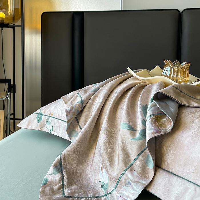 91家纺网 家纺一手货源 找家纺 帛美家纺 2026新款天丝棉提花四件套 梦雅