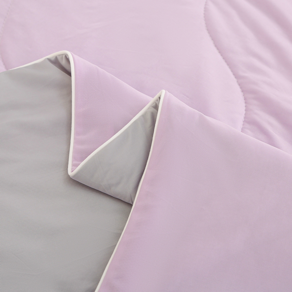 91家纺网 家纺一手货源 找家纺 亚龙工厂店 2026新款跨境直播热款A类冰淇淋冰皮小凉被被子被芯 紫色+灰色