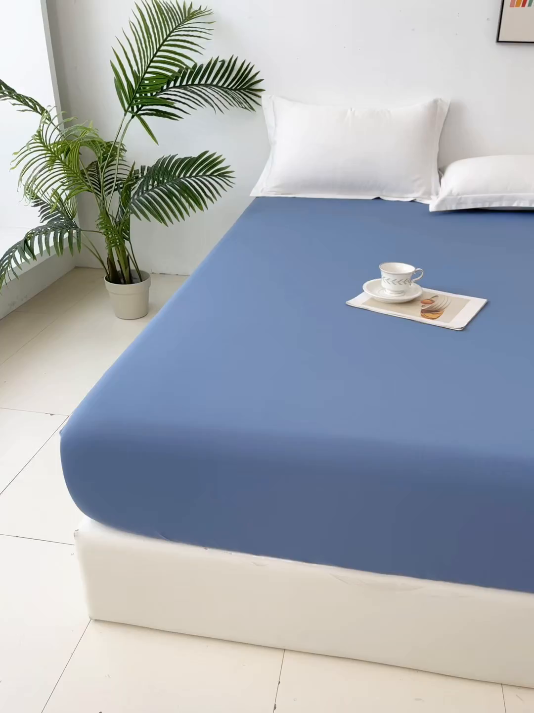 91家纺网 家纺一手货源 找家纺 （总）亚龙工厂店 2026新款跨境热款云母冰丝席床笠三件套